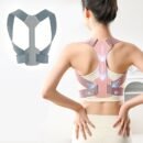 1pc Adjustable Posture Corrector for Men & Women - Invisible Back Support with Removable Straps, EVA Material, Black & Pink, Provides Spinal Alignment & Shoulder Support, Posture Corrector