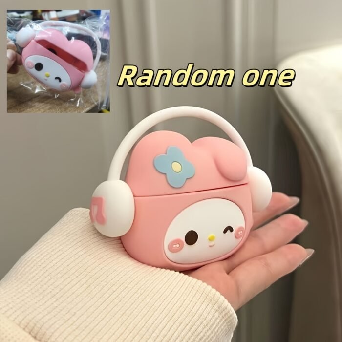 [Silicone Protective Case for ]Sanrio Decorative 3D Bag Charm Stereo Headphone Case, Cartoon Protective Cover, Scratch Resistant, Shockproof Earphone Accessory - Image 12