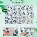 50pcs Eucalyptus Leaf Print Tissue Paper - Translucent Green Gift Wrap for Weddings, Birthdays & More