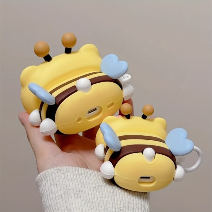 1pc Kitty Cat for AirPods 1/2/Pro/3/Pro2/4 Silicone Protective Case - Cute Bee Design, Soft Cover Earphones Not Included - Image 4