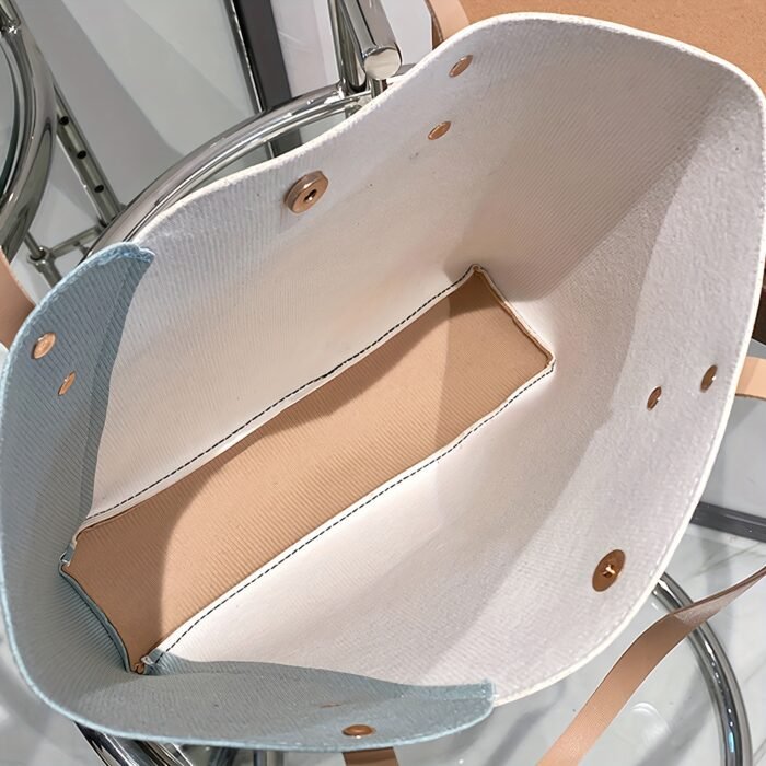 Women's Lightweight Tote Bag - Minimalist Magnetic Closure Large Capacity Shoulder Bag for Office, College, Commute - White, Pink, Black, Everyday Carry, Sleek Handbag, Durable Construction, Spacious Handbag, Working Professionals - Image 6