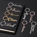 1pc Customized Custom Name Birthday Keychain Personalized Letter Stainless Steel Keychain Ring Men and Women Father's Day Mother's Day Valentine's Day Gift