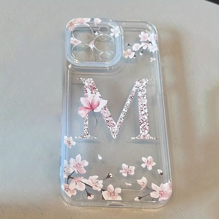 Space Shell Transparent Flower Letter MTPU Anti-Fall Full Coverage Precision Protective Case for Apple iPhone6/7/8/X/Xs/Xr/Xs Max/11/12/13/14/15/16Pro Max - Image 2