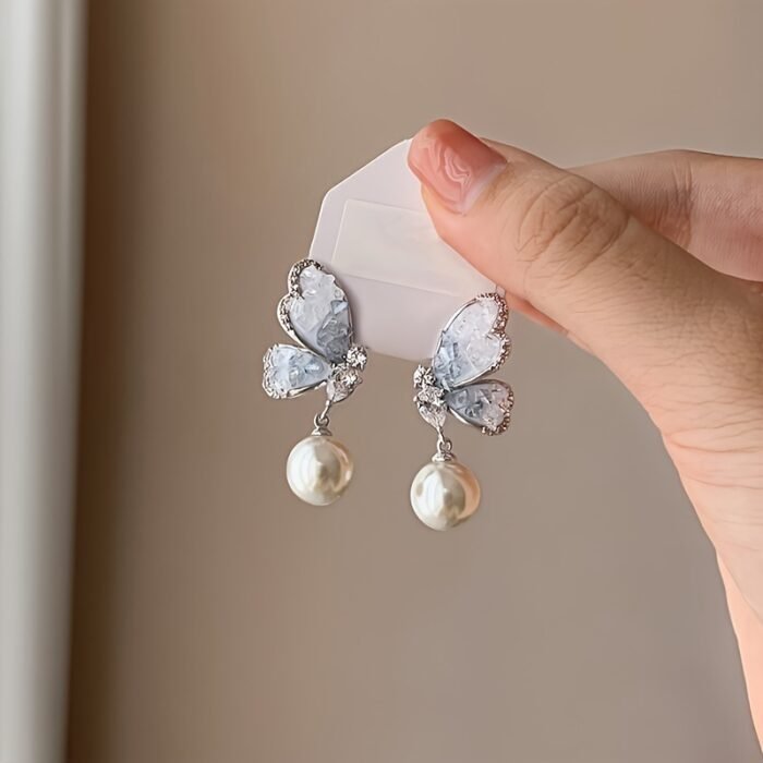 Elegant Butterfly Earrings for Women - Small, Crowd-Standing Ear Ornaments - Image 5