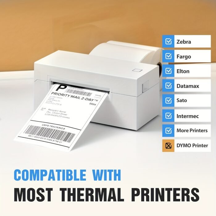 [500 Thermal Label Printing Paper] 500pcs, 4×6in Thermal Label Printing Paper, Transportation Waybill Printing Paper, Self-adhesive Stickers, 500 Labels/roll - Image 8