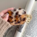 Brown Leopard Printed Plush Headphone Case Suitable For AirPods3 Protective Case For Airpods1/2 Generation Pro2 Wireless Headphone Case Protective Case
