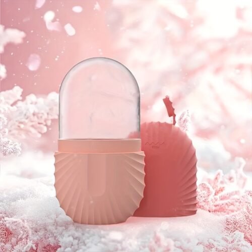 1pc Silicone Ice Roller for Face - Odorless, Battery-Free, Manual Cooling Facial Massage Tool, Ideal for Soothing Skin, Enhances Serotonin Production, Soothing Skincare|Odorless Design|Silicone Constructio