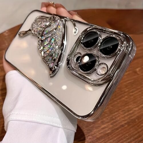 Suitable For Apple16 16promax 15 ProMax For IPhone Case 14 Sparkling Powder Flowing Sand Butterfly 12 Advanced 11 All Inclusive 13 Anti Fall Protective Case