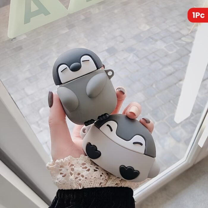 [Penguin Case] Silicone Penguin Protective Case | 1pc for Airpods 3/Pro, Dropproof Headphone Cover, Cute Animal Design, 1/2 Apple Compatible, Durable Protective Accessory - Image 19