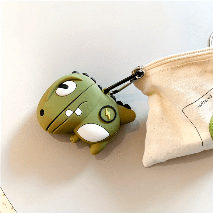 1pc 3D Cartoon Dinosaur Silicone Case for Apple for Airpods 1/2, Pro, 3 - Protective Cover with Lightning Design - Image 9