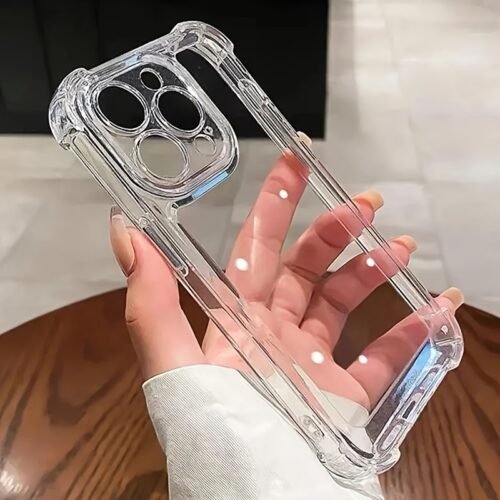High-End Clear Case for iPhone - Shock-Resistant, See-Through Bumper, TPU Protection for iPhone 16, 15, 14, 13, 12, 11 Pro Max, X, Xs Max, Xr, 8, 7 Plus
