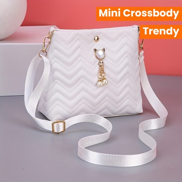 Chic Quilted Bucket Crossbody Bag - Fashionable Mini Purse for Women - Versatile Shoulder Handbag with Stylish Quilting Design - Image 20