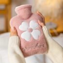 Cozy Hot Water Bottle with Soft Cover - 17.63oz/35.27oz, Durable & Easy-to-Use for Warmth