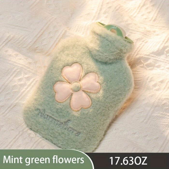 Cozy Hot Water Bottle with Soft Cover - 17.63oz/35.27oz, Durable & Easy-to-Use for Warmth - Image 10
