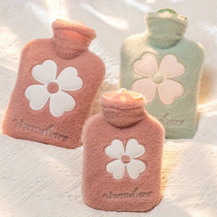 Cozy Hot Water Bottle with Soft Cover - 17.63oz/35.27oz, Durable & Easy-to-Use for Warmth - Image 12