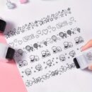 Creative Cartoon Flower Rolling Stamp - DIY Graffiti Seal for Journals & Crafts, Rectangular Plastic Art Supplies