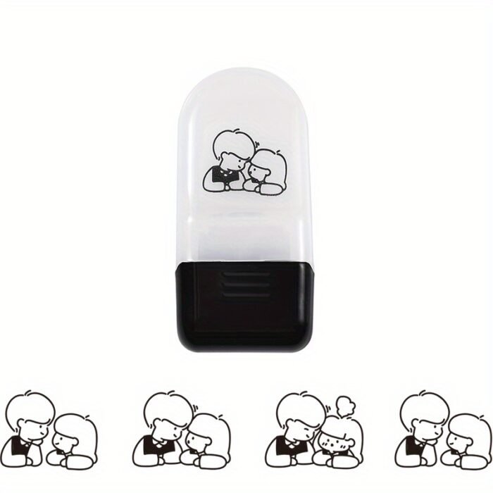 Creative Cartoon Flower Rolling Stamp - DIY Graffiti Seal for Journals & Crafts, Rectangular Plastic Art Supplies - Image 5
