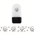 Creative Cartoon Flower Rolling Stamp - DIY Graffiti Seal for Journals & Crafts, Rectangular Plastic Art Supplies