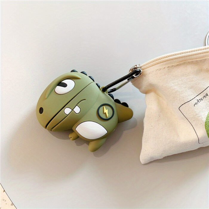 1pc 3D Cartoon Dinosaur Silicone Case for Apple for Airpods 1/2, Pro, 3 - Protective Cover with Lightning Design - Image 6