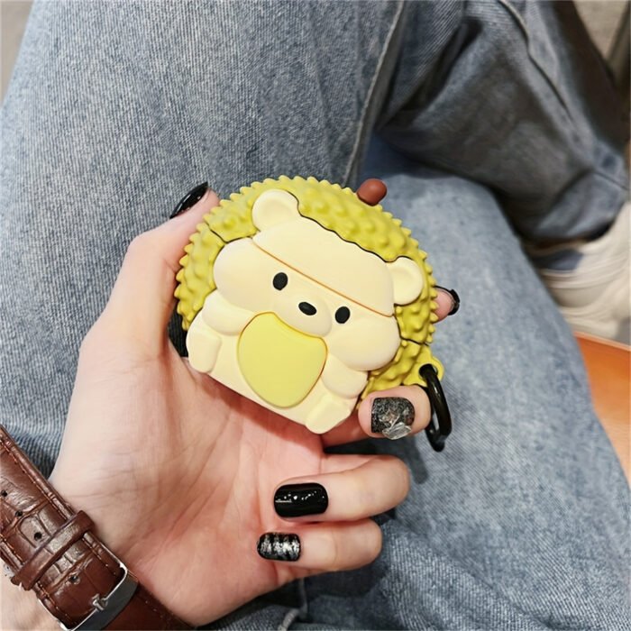 Cute 3D Durian Hedgehog Shape Silicone Earphone Case For Airpods 1 2 Protective Shell Cover For Airpods 3 2021 Case For Airpods Pro 2 - Image 6