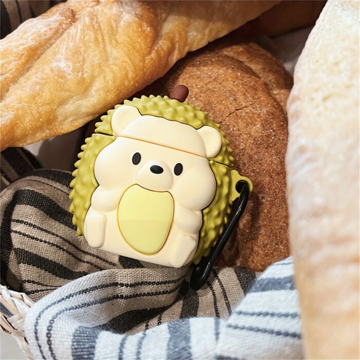 Cute 3D Durian Hedgehog Shape Silicone Earphone Case For Airpods 1 2 Protective Shell Cover For Airpods 3 2021 Case For Airpods Pro 2 - Image 5