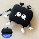 Cute Black Earphone Case For Airpods Pro Wireless Silicone Case