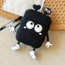 Cute Black Earphone Case For Airpods Pro Wireless Silicone Case