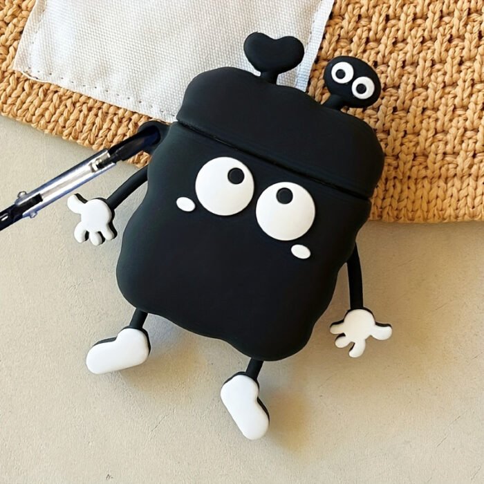 Cute Black Earphone Case For Airpods Pro Wireless Silicone Case - Image 6