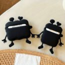 Cute Black Earphone Case For Airpods Pro Wireless Silicone Case