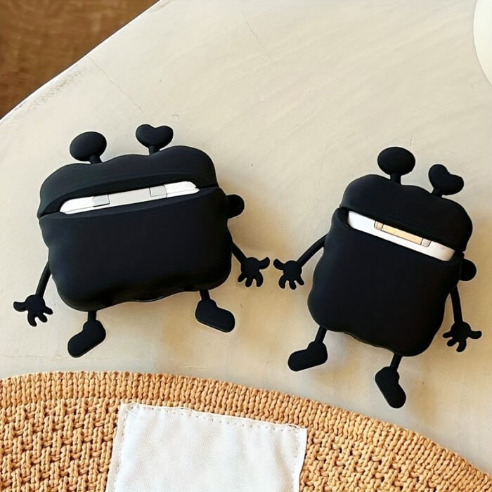 Cute Black Earphone Case For Airpods Pro Wireless Silicone Case - Image 5