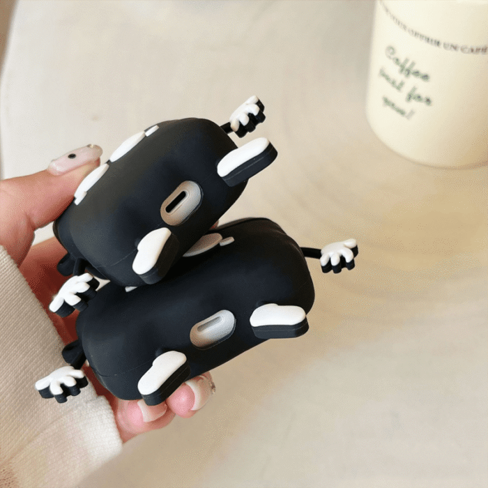Cute Black Earphone Case For Airpods Pro Wireless Silicone Case - Image 4