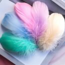 100pcs/pack, Feather Gift Box Filling, Gift Box Packaging Filling, Christmas, Wedding, Birthday, Bride Engagement Craft Gift Box Bag Filling, Decorative Gift Packaging, Decorative Jewelry DIY Feather Raw Materials