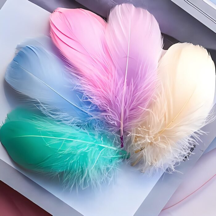 100pcs/pack, Feather Gift Box Filling, Gift Box Packaging Filling, Christmas, Wedding, Birthday, Bride Engagement Craft Gift Box Bag Filling, Decorative Gift Packaging, Decorative Jewelry DIY Feather Raw Materials - Image 4