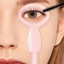 Eyelash Curler with Mascara Shield Guard - Pink ABS Plastic, Silicone Bristles, Ideal for Perfecting Eyelash Application, Eyelash Care Tool | Stylish Eyelash Curler | Durable Makeup Tool