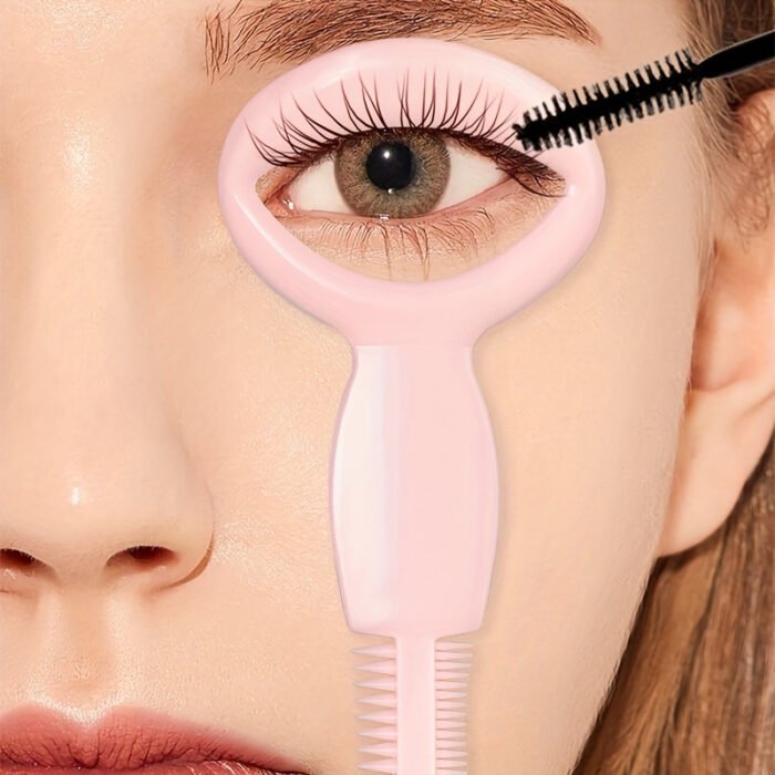 Eyelash Curler with Mascara Shield Guard - Pink ABS Plastic, Silicone Bristles, Ideal for Perfecting Eyelash Application, Eyelash Care Tool | Stylish Eyelash Curler | Durable Makeup Tool
