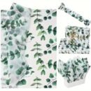 50pcs Eucalyptus Leaf Print Tissue Paper - Translucent Green Gift Wrap for Weddings, Birthdays & More