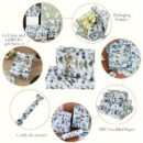 50pcs Eucalyptus Leaf Print Tissue Paper - Translucent Green Gift Wrap for Weddings, Birthdays & More
