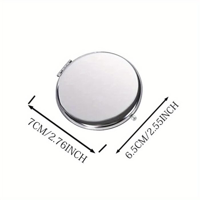 1pc Personalized Engraved Stainless Steel Compact Mirror with Birth Flower Design - Custom Name Gift for Women, Bridesmaid Proposal Wedding Birthday Christmas Present, Elegant Portable Pocket Mirror for Her, Personalized Gift | Elegant Pocket Mirror | Engraved Accessory - Image 5