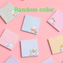 [Multi-Purpose Memo Pads Assorted] 80-Pack Cute Cartoon Sticky Notes - Solid Color, Self-Adhesive, Tear-Off, Assorted Colors, Office & School Supplies, Easy Post & Remove, Multi-Purpose Memo Pads