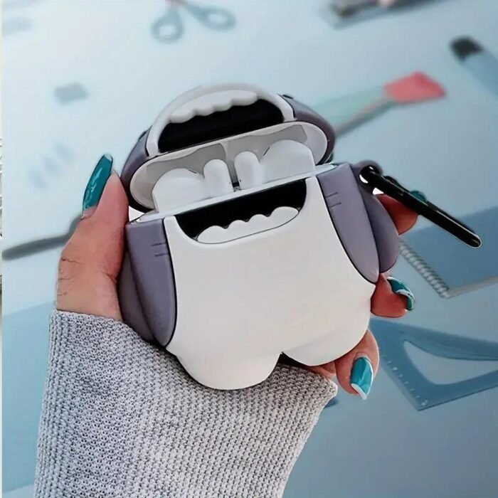 [Cute Shark] 3D cute cartoon shark shape soft silicone wireless earphone case | for Airpods 1/ 2/ 3/ Pro - Image 4