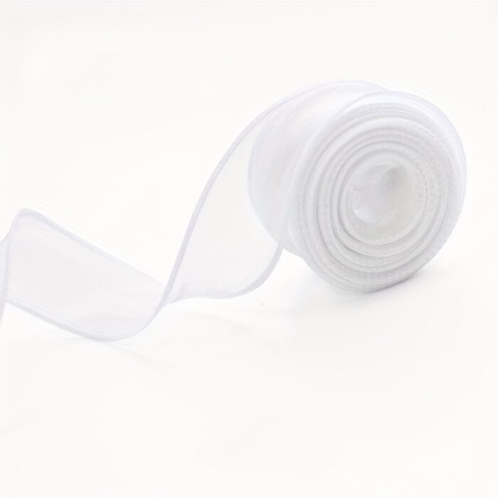 9.14 meter Sheer Chiffon Ribbon - Elegant Organza Satin for Gift Wrapping, Cake Decorating, Bouquets, Wedding Crafts & DIY Projects - Available in Gray, White, Pink, Red, Green, Golden, Black, Festive Decorating | Flowing Texture Ribbon | Organza Satin Ribbon - Image 6