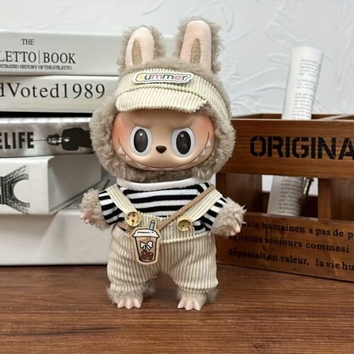 [Cute Dress] Mini Doll Clothes Set | for 17cm Labubu Dolls | Cute Dress Up Accessories