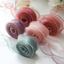 9.14 meter Sheer Chiffon Ribbon - Elegant Organza Satin for Gift Wrapping, Cake Decorating, Bouquets, Wedding Crafts & DIY Projects - Available in Gray, White, Pink, Red, Green, Golden, Black, Festive Decorating | Flowing Texture Ribbon | Organza Satin Ribbon