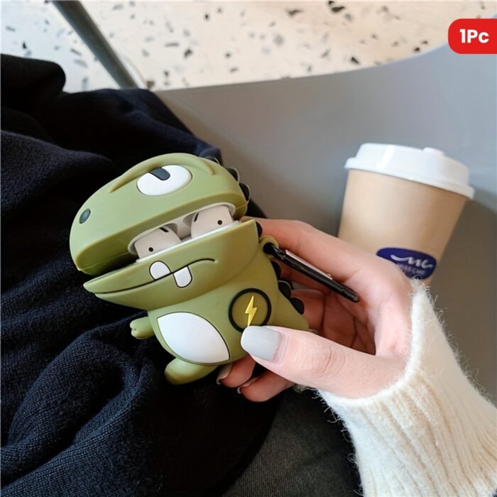 1pc 3D Cartoon Dinosaur Silicone Case for Apple for Airpods 1/2, Pro, 3 - Protective Cover with Lightning Design - Image 12