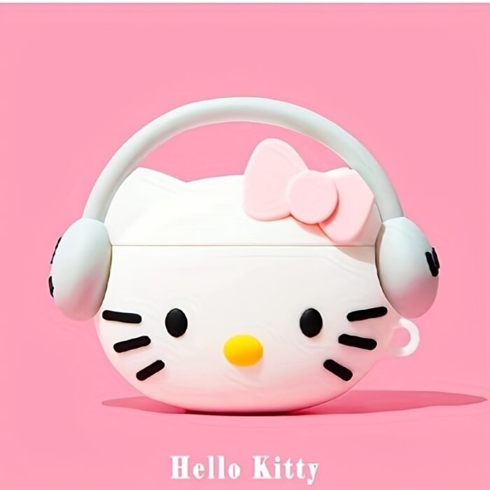 [Silicone Protective Case for ]Sanrio Decorative 3D Bag Charm Stereo Headphone Case, Cartoon Protective Cover, Scratch Resistant, Shockproof Earphone Accessory - Image 2