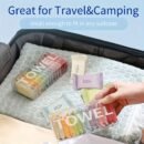 28pcs Portable Compressed Towels - Thick, Quick-Dry, Dual-Use Wet and Dry, Ideal for Travel, Home, and Outdoor Use - Convenient Carry Design, White