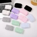 Ladies' Facial Headband Multiple Options - 1pc Towel Cloth Headband 2pcs Set Wristband, for Washing Face, Skincare, Makeup, Bowknot Spa Hairband, Preventing Liquid Overflowing from Arms