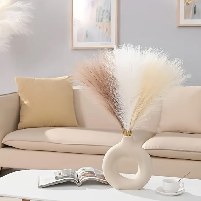 [3/9 Artificial Pampas Grass] 3/9 Artificial Pampas Grass Fake Reed Flowers | Suitable for Vase Decoration Home Decor Wedding Engagement Living Room | Perfect Choice for Spring Summer Autumn Winter Outdoor Decoration, Christmas, Thanksgiving - Image 3