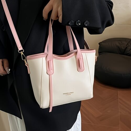 Stylish Minimalist Women'S Shoulder Bag, Handbag with Detachable Strap, Large Capacity, Available in 4 Colors, Suitable for Outings, Shopping, Daily Commute, and Work