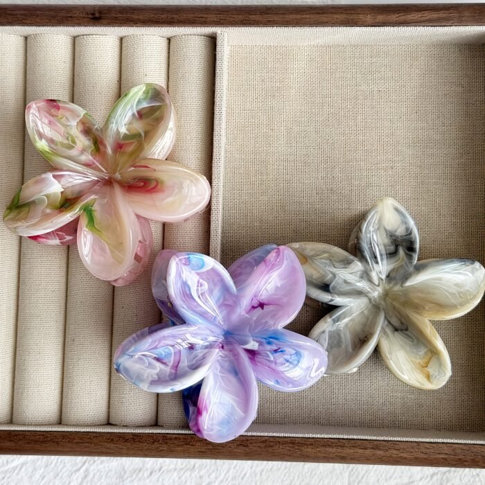 3pcs Summer Fresh Flower Hair Clips Sweet Grass Polka Shark Clip Women'S Party Back Headband Accessories - Image 6